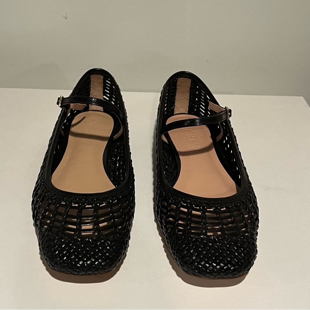 J.Crew leather open weave flats new w/o box sz7
